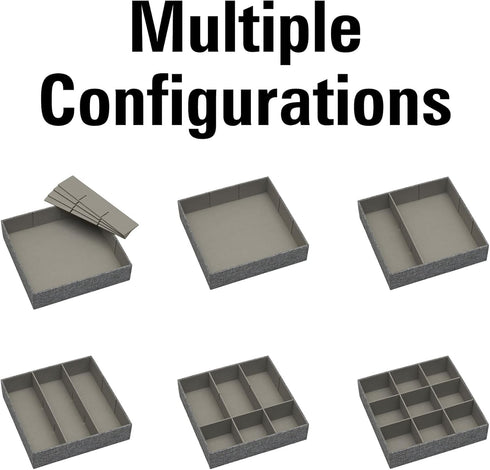 3 Set, 2 Household Essentials Piece Drawer Organizers Starter Customizable Inserts, Large Tray and Small Trays