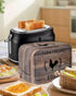 Farmhouse Rooster Toaster Cover 4 Slice, Rustic Black Farm Animals Wood Toaster Oven Cover