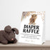 Moonle 1 50 Diaper Raffle Tickets for Baby Shower Game, Standing Sign & Guessing Cards for Baby Shower Party