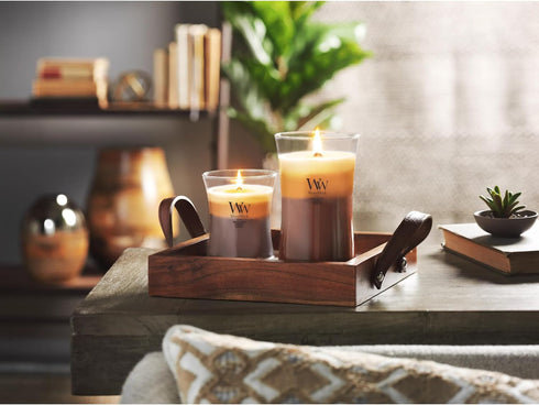 WoodWick Large Hourglass Trilogy Candle, Café Sweets Scented, Premium Soy Wax Blend, 21oz