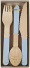 Meri Meri Soft Blue Wooden Cutlery Set, Birthday Party Decorations