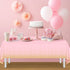 4 Pack 54x108 FunnyPars Pink and Gold Plastic Tablecloth for Parties, Pink Disposable Table Cloth for Rectangle Tables