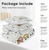 Set Cozy Set Comforter with Pillowcase Twin Size, Cute Forest Car Train City Map, Bedding Decor Funny Nursery Cartoon