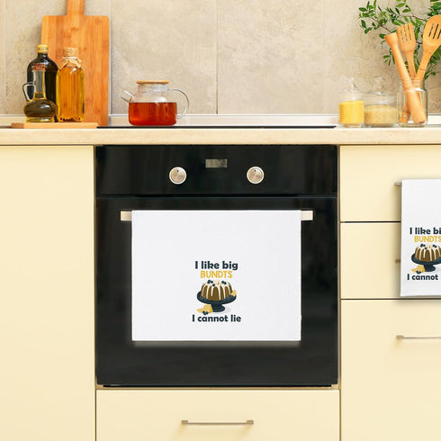 GOSJINNK Funny Baking Kitchen Towels I Like Big Bundts I Cannot Lie Cleaning Cloth Funny Sayings Humorous Dish Towels