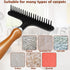 Hand Held Carpet Rake for Matted Carpet, Portable Shag Rug Rake, 6.0 x 4.3 inches, Black