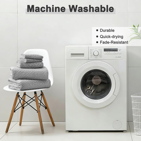 12 Set Set Hotel-4 4 4 Jarson Pieces Bath Towel Soft, Dark Grey - Quick Dry Family Towels for Bath, Highly Absorbent