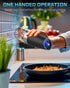 XinXu Gravity Automatic Electric Pepper and Salt Grinder, Auto Mill Shaker, Stainless Steel, Black with Blue LED Light
