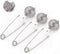 JEXCULL 3 Pack Snap Ball Tea Strainer, Premium Stainless Steel Tea Infuser with Handle for Loose Leaf Tea