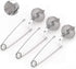 JEXCULL 3 Pack Snap Ball Tea Strainer, Premium Stainless Steel Tea Infuser with Handle for Loose Leaf Tea
