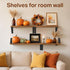 Brown,Set 3) BAYKA Floating Shelves for Wall, Book Shelf for Bedroom, Wall Decor Shelves for Living Room Kitchen, Wood