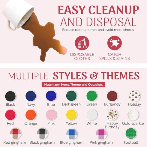 54in 300 Grandipity Plastic Tablecloth Roll - x Ft. Blue Gingham Checkered Plastic Table Cloths for Parties |