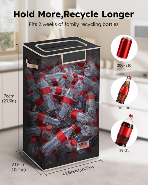 Kitchen,26 2 SOLEDI Recycle Bins for Gallon Recycling Bin with Lid and Removeable Reusable Inner Bags,Indoor Recycling