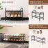 Gonfoam 2-Tier Expandable Shoe Rack, Heavy Duty Metal Free Standing Organizer for Entryway Closet (Black)