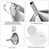 5-Inch Premium Stainless Steel Funnel with 200 Mesh Food Strainer for Kitchen Bottles