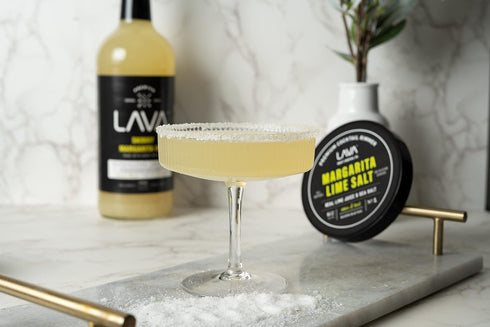 Rimmer, Rimmer 6oz LAVA Premium Margarita Lime Sea Salt Cocktail All Natural Margarita Sea Salt Rocks, Real Lime, Tart