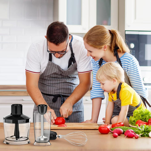 KOIOS 1000W Upgraded Immersion Blender, 12-Speed Handheld 5 in 1 Stick Blender with 304 Stainless Steel Blade, Food