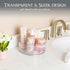 Oizeir (2-Pack) 360 Counter Lazy Susan Turntable - Clear Acrylic, Rotates Degrees, Easily Organize Your Fridge, Cabinet