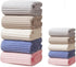 ysowyne 10 PCS Rainbow Coral Fleece Towels Set - Super Absorbent,Extra Large Size,