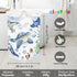 Clastyle 45L Large Blue Sea Animals Turtle Kid Laundry Hamper, Collapsible Whale Shark Storage Basket with Lid