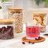 Xoniwis 25oz 6PCS Round Airtight Glass Food Storage Jars, Clear Glass Food Storage Container with Bamboo Lid, Stackable
