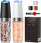 Electric Salt and Pepper Grinder Set, Refillable Battery Operated Automatic Shakers, Adjustable Coarseness