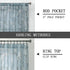 Tollpiz Blue Floral Sheer Curtains, Flower Print Vine Embroidery, 54 x 63 inches, Set of 2 Panels for Bedroom & Living