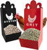 POIET Chicken Oyster Shell Feeder and Grit Feeder Metal Chicken Feeder Chicken coop