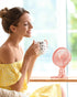 USB Desk Fan, Small Fans with CVT Variable Speeds, Quiet Portable Mini Personal Table Fan for Home Office