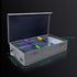 Cassette Tape Storage Box, Practical Holder for 48 Tapes, 16.34 x 9.25 x 3.54 Inch with Lids and Index Labels