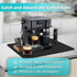 PoYang Coffee Mat, 12" X 17" Coffee Bar Mat with Rubber Backed, Absorbent Dish Drying Mat for Countertops, Black Coffee