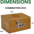 Miracles Bamboo Storage Box - Decorative Box with Lid and Combo Lock for Tea and Spice Storage