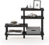 3-Tier Furinno Turn-N-Tube Side Display Rack, Espresso/Black