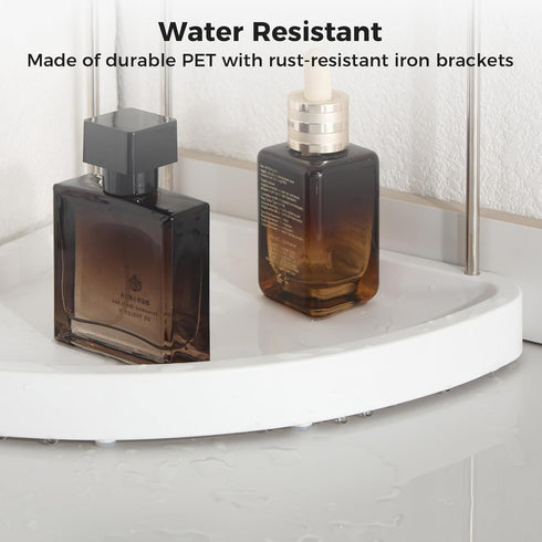 2-Tier Countertop Counter Vtopmart Bathroom Organizer, Vanity Dresser Tray Shelf for Skincare, Perfume, Makeup, Silver