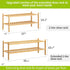 2-Tier Closet BMOSU Bamboo Extended Shoe Rack Premium Stackable Shoe Shelf Storage Organizer for Hallway Living Room