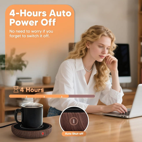 KRGMNHR 36W 3-Temp Settings, Coffee Mug Warmer, Fastest Heating Temperature, Coffee Cup Warmer for Desk Auto Shut Off