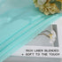 MIULEE 2 Turquoise Semi Sheer Window Curtains, Aqua Blue Linen Textured Grommet Top Drapes for Bedroom Living Room