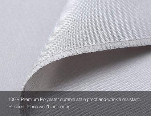 Surmente 20-Inch Polyester Cloth Napkins, Set of 12 for Weddings, Banquets, or Restaurants, Silver