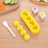 4 Pcs DIY Rice Ball Mould Shaker & 2 Smile Face Seaweed Nori Punch Embossing Mold Kitchen Tools with Mini Spoon