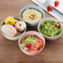 Lnrkai 5 PCS Pink Cereal Bowls, 24 OZ Unbreakable Wheat Straw Bowls - Modern Style, Dishwasher & Microwave Safe