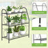 3 VyGrow Plant Stand, Tier Plant Shelf for Indoor Outdoor, Heavy Duty Metal Outdoor Plant Stand Holder Rack for Living