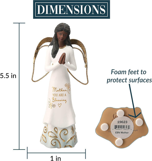 Pavilion Gift Company Mother You are A Blessing, 5.5 Inch African American Praying Collectible Resin Angel Figurine