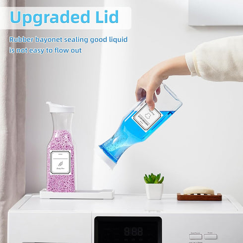 Container,35OZ 4 Laundry Detergent Dispenser,Laundry Soap Dispenser,Liquid Laundry Detergent Fabric Softener Dispenser