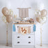 Dokuna 1/2 Half Birthday High Chair Banner - Boys Half Birthday Party Decorations Photo Backdrop, Half Way to One