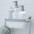 SlipX Solutions Power-Lock Shower Organizer Caddy with Suction Cups, Holds Up to 22lbs for Shampoo & Soap