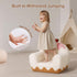 OUOZZZ 16, Cozy Toddler Chair for Ages Soft Sherpa Kids Sofa with Book Pocket & Carry Handle, Single-Seat Couch