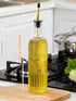 Ruiao 2 Kitchen,17oz Set, 2 1 Pcs Olive Oil Dispenser Bottle for Clear Glass Cooking Oil and Vinegar Dispenser Coffee
