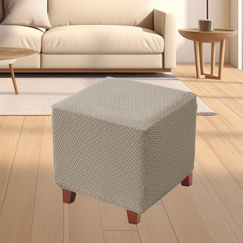 Bifaun Vogel Ottoman Cover Square Jacquard Stretch Thick Folding Storage Covers Footstool Protector with Elastic Bottom