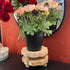 DEMULANS 3 Pack 5.9 Inch) Small Scalloped Wood Risers for Display ,Wooden Stands with Removable Feet Farmhouse Rustic