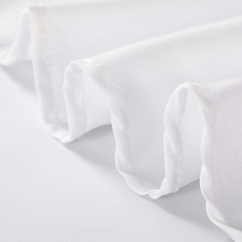 70 Inch Round Tablecloth, Washable Polyester Table Cloth for Wedding Party Dining Banquet (White)