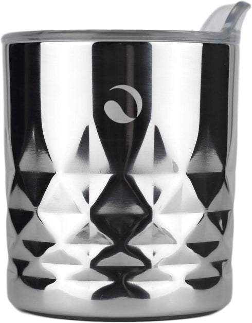 Drinco 10oz Stainless Steel Tumbler, Vacuum Insulated Whiskey Glass, GULT Diamond Design